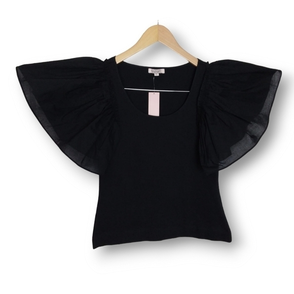 NWT BADGLEY MISCHKA ESTRAVAGANT SLEEVE TOP - Picture 2 of 6